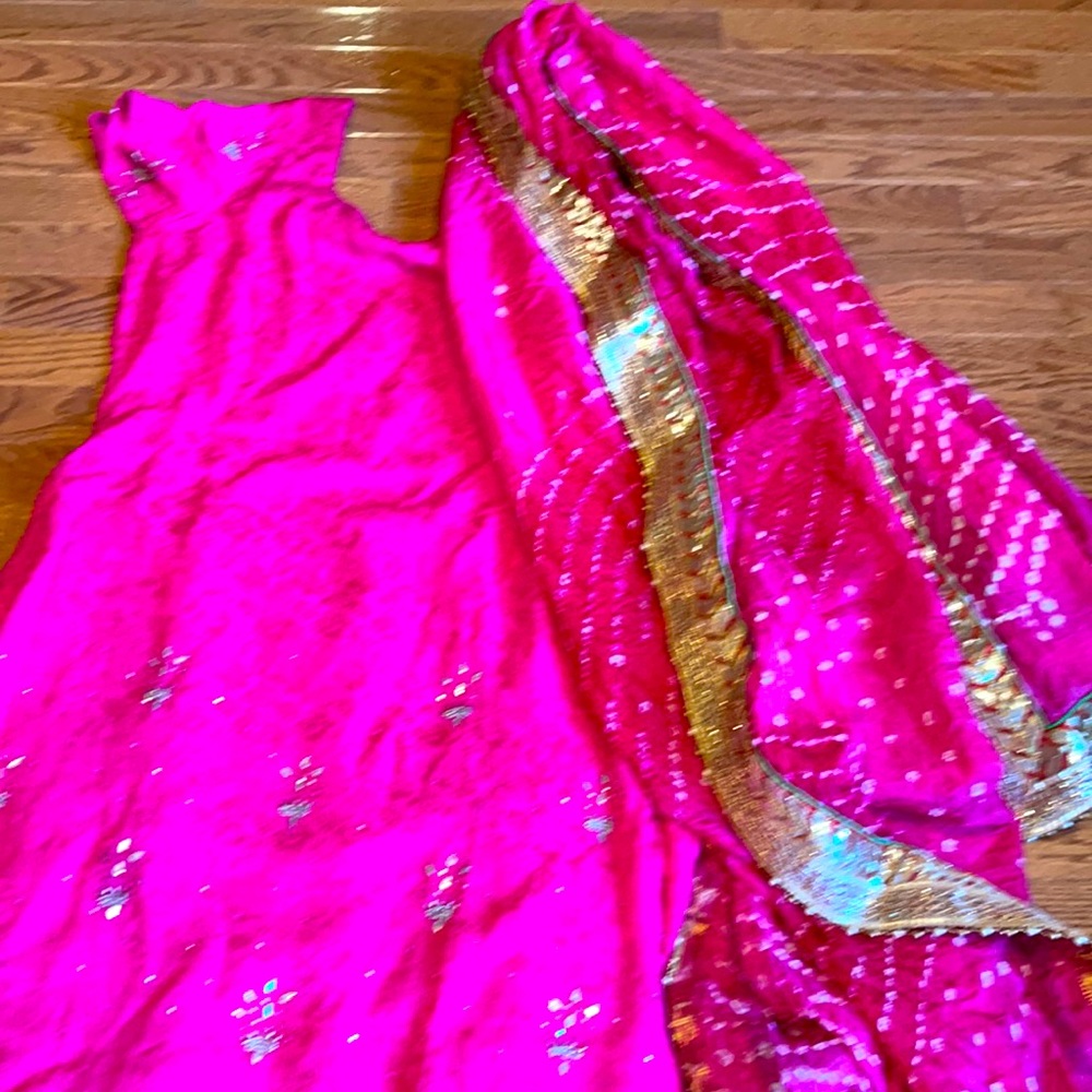 Patiala suit with Bandhni dupatta